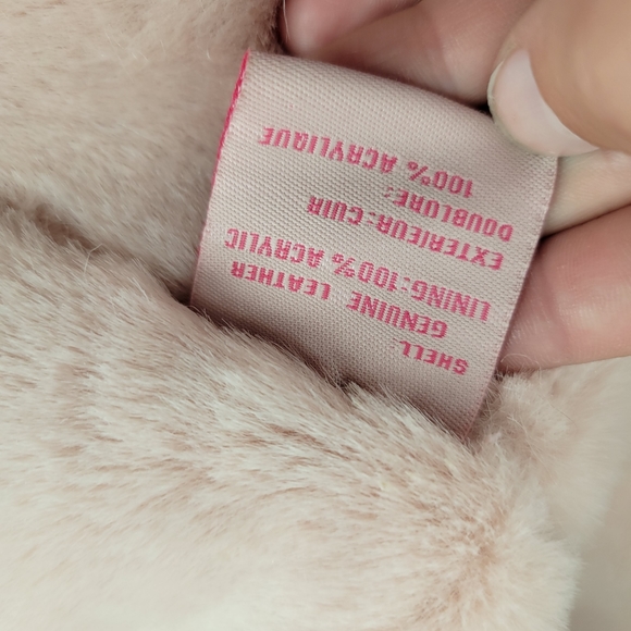 Ugg leather poncho cream and pink S/M - Picture 6 of 7